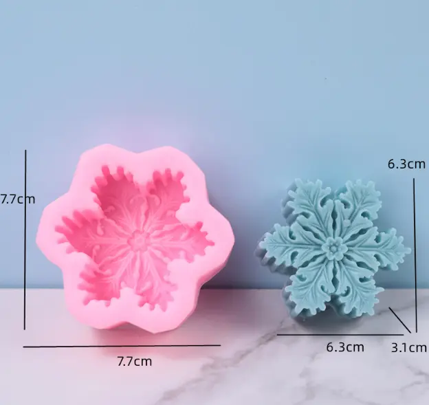 Snowflake ,chocolate,candy,candle silicone mould STYLE 2