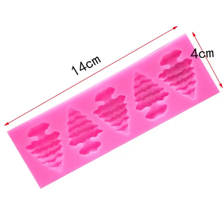 5 Cavity Christmas Tree silicone mould