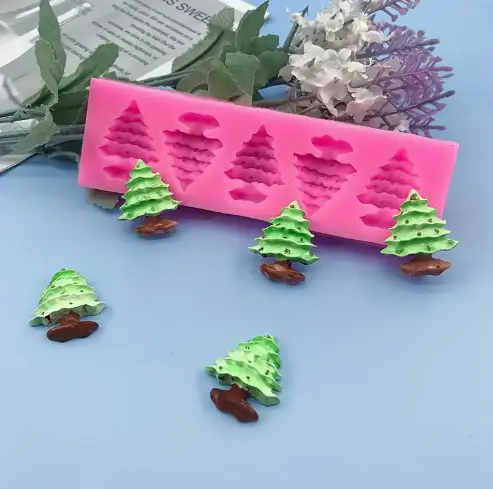 5 Cavity Christmas Tree silicone mould