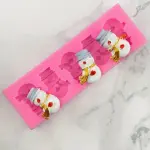 5 Cavity Christmas Snowman silicone mould
