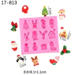 Christmas Snowman Santa Bells theme silicone mould