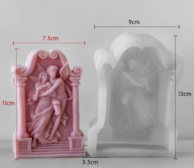 Angel Love Couple Heart Silicone mould