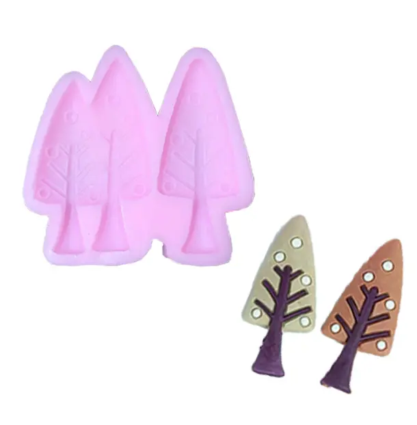 3 Cavity Tree Silicone Mould style 2