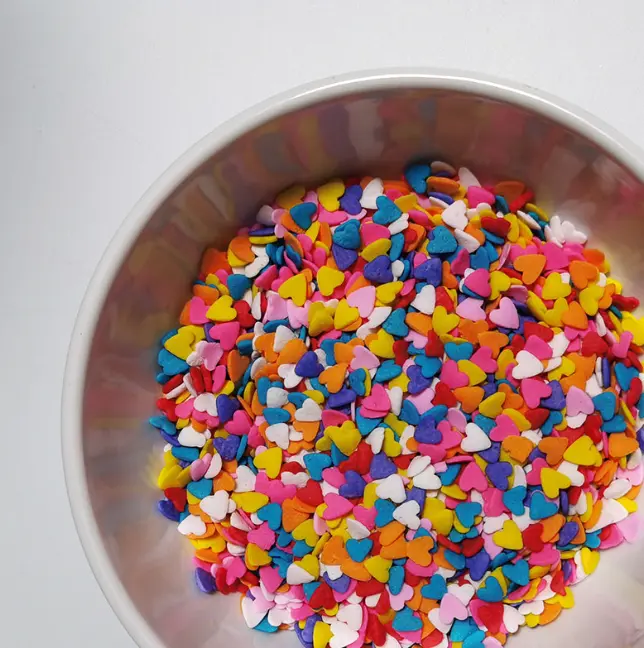 Colorful Heart Sprinklers 100gm