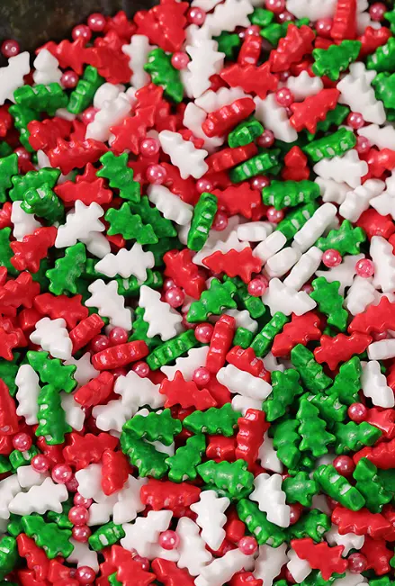 Mixed Colour Christmas Tree Sprinklers 100gm