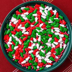 Mixed Colour Christmas Tree Sprinklers 100gm