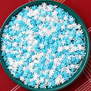 White and Blue Snowflake Sprinklers 100gm