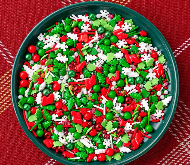 Christmas tree snowflake Christmas socks holly leaf theme Sprinklers 100gm