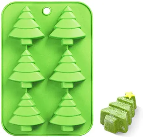6 Cavity Christmas tree silicone mould