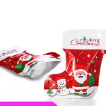 1 pcs Smell Proof Christmas Theme Sock Shape Self-sealing Ziplock Pouch