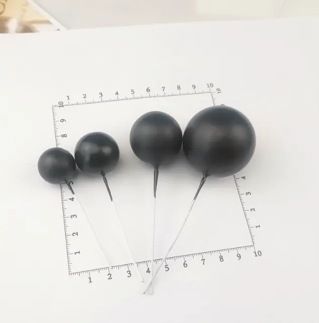 4 pcs Matt Black faux balls set