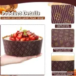 1 pcs Paper Round Plumpy Baking Cake Pan Mould