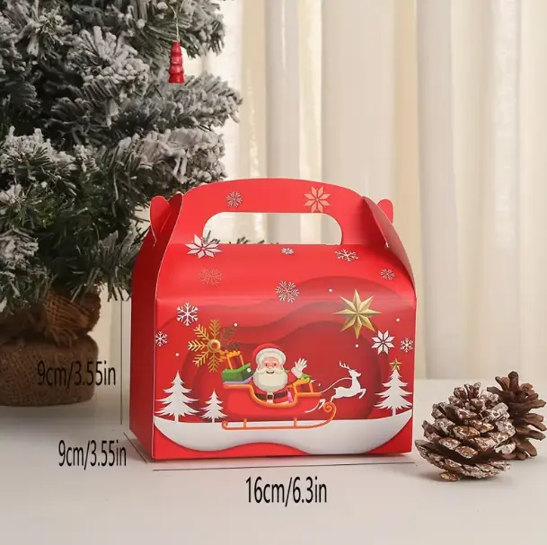 Cardboard Christmas theme Gift Box (1 PACK = 5 PIECES) Style 4
