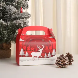 Cardboard Christmas theme Gift Box (1 PACK = 5 PIECES) Style 1