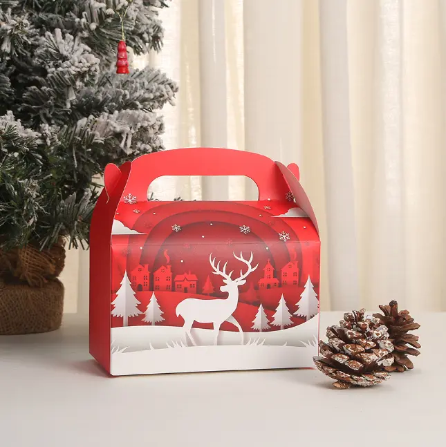 Cardboard Christmas theme Gift Box (1 PACK = 5 PIECES) Style 1