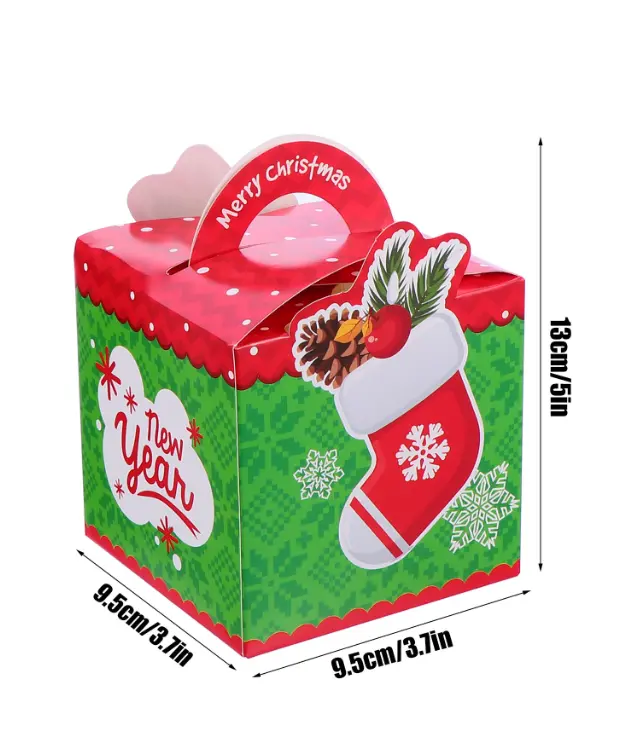 Small Christmas Snowman theme Gift Box (1 PACK = 10 PIECES) Style 3