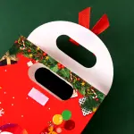 Christmas Flap with Satin Bow theme Gift Box (1 PACK = 5 PIECES) Style 1