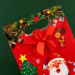 Christmas Flap with Satin Bow theme Gift Box (1 PACK = 5 PIECES) Style 2