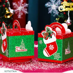 Small Christmas Snowman theme Gift Box (1 PACK = 10 PIECES) Style 3