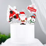 9 pcs Christmas theme cake topper style 7