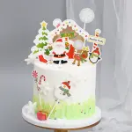 11 pcs Christmas theme cake topper style 1