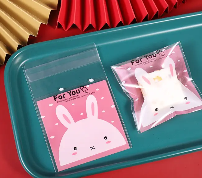 Cute Bunny pink 100pcs Cookie Candy Sleeve