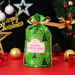 Christmas Loaf / Candy / cookies Bags with attached Drawstrings (1 PACK = 10 BAGS) STYLE 5