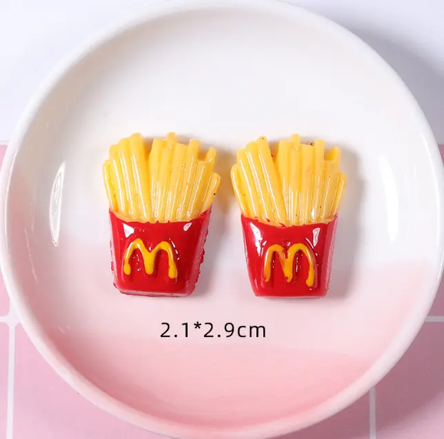 3 pcs McDonalds fries Cake Topper Toy