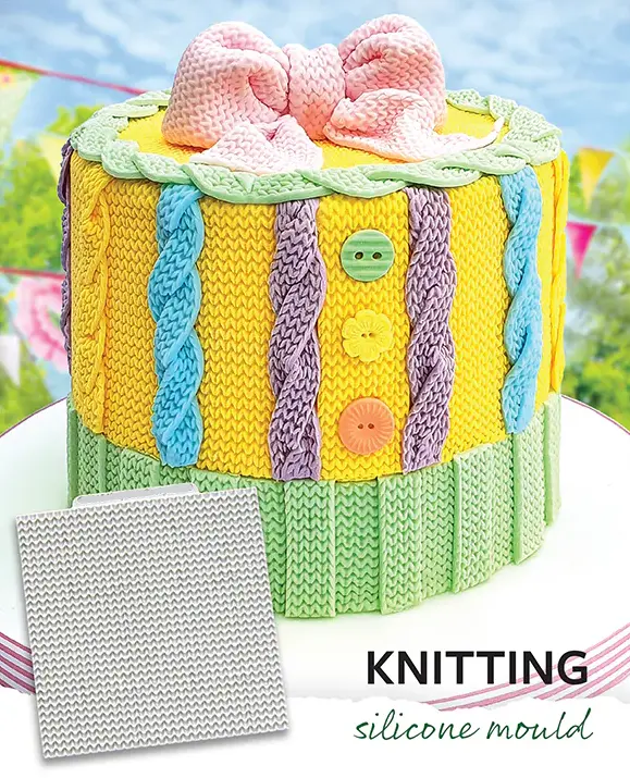 Knitting Texture Pattern silicone Mould style 2
