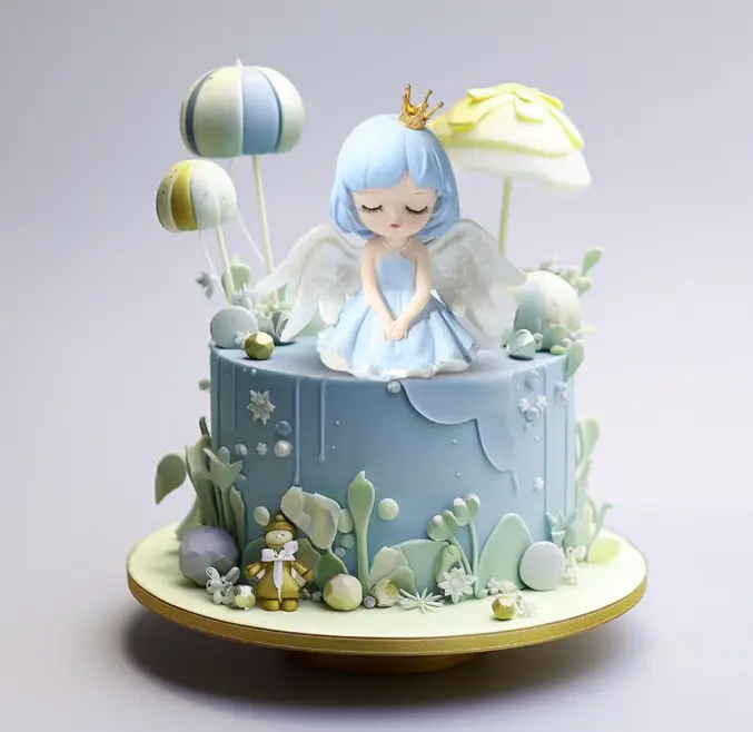 1pcs Cute Angel Cake Topper Toy