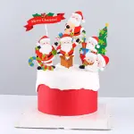 8 pcs Christmas theme cake topper style 10