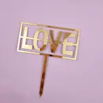 1 pcs Love acrylic cake topper style 3