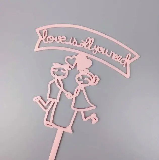 1 pcs All you need is Love couple cake topper