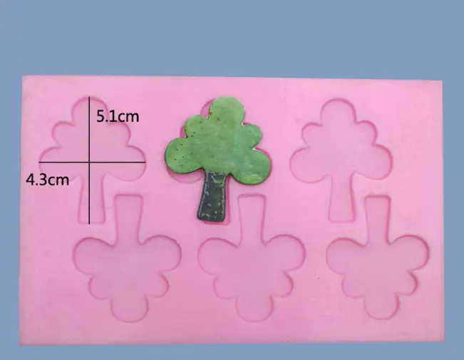 6 Cavity Tree silicone mould