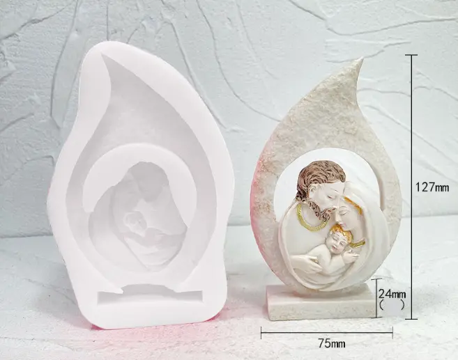 Virgin Mary Jesus Family Silicone mould
