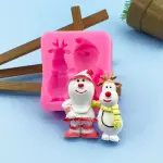 Christmas cute Santa and Snowman silicone mould