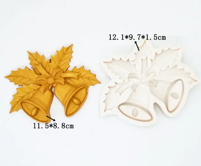 Christmas Jingle Bell silicone mould style 1