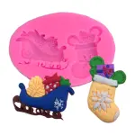 Christmas Sleigh and Socks silicone mould