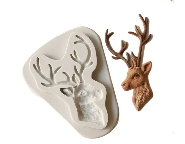 Reindeer face Christmas silicone mould