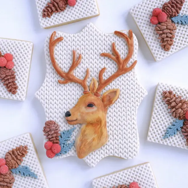 Reindeer face Christmas silicone mould