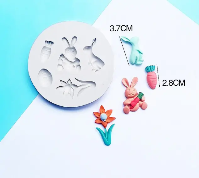 Easter Egg rabbit theme Silicone Mould