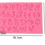 Alphabet with heart theme Silicone Mould