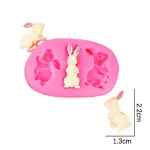3 Cavity Bunny Rabbit Silicone Mould