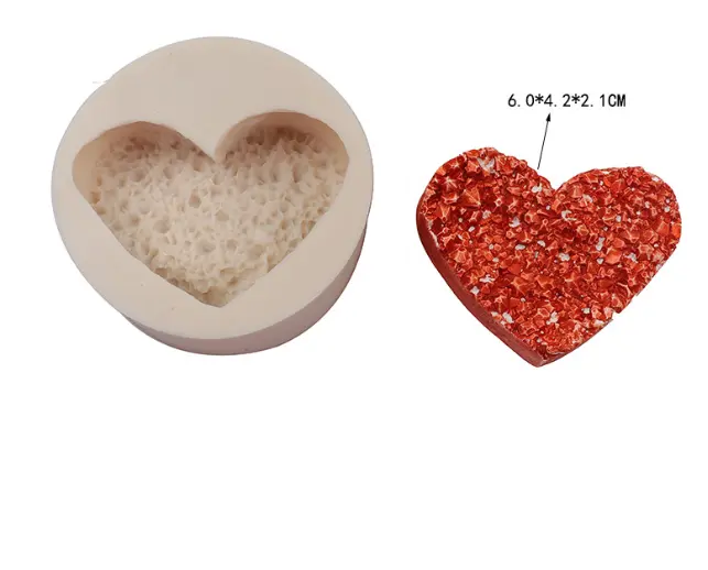 Heart Diamond Love silicone mould