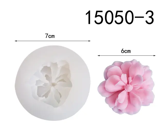 3D Peony flower silicone mould