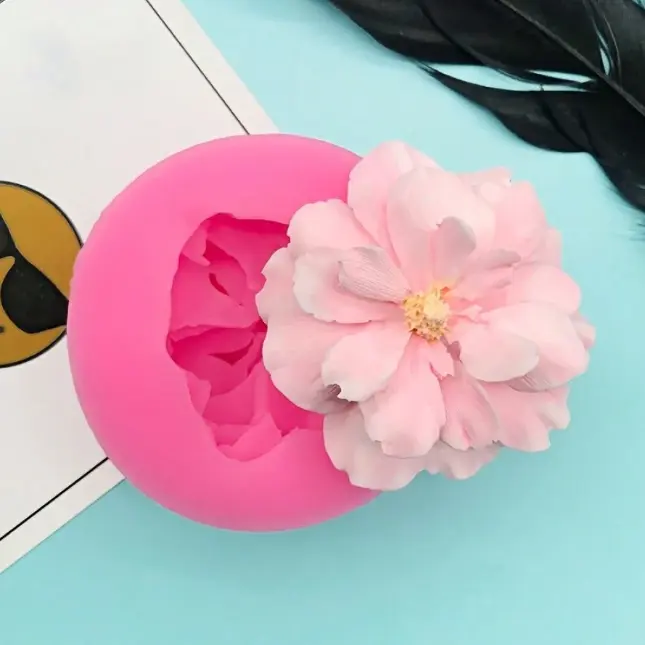 3D Peony flower silicone mould