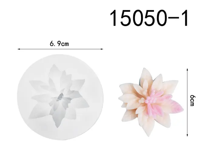 3D Poinsettia flower silicone mould