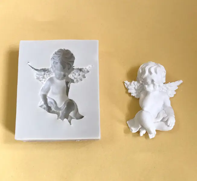 3D Cute Angel with wings silicone mould STYLE 2