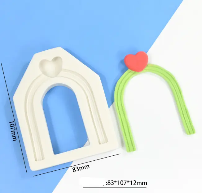 Arched Shaped Heart Frame silicone mould