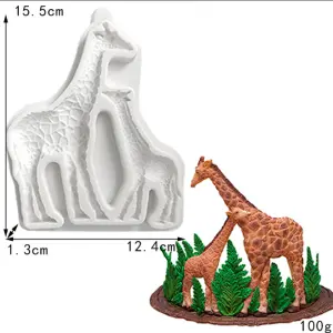 2 cavity Giraffe silicone mould